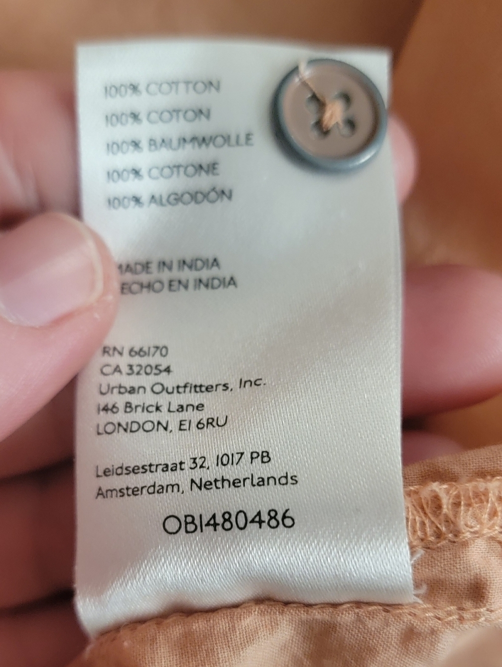 We The Free Peach Button-Up Top - Picture 5 of 5